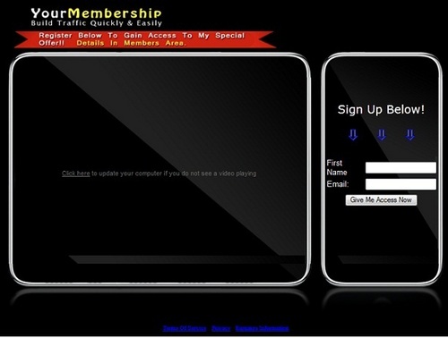 Product picture Ipod squeeze page template